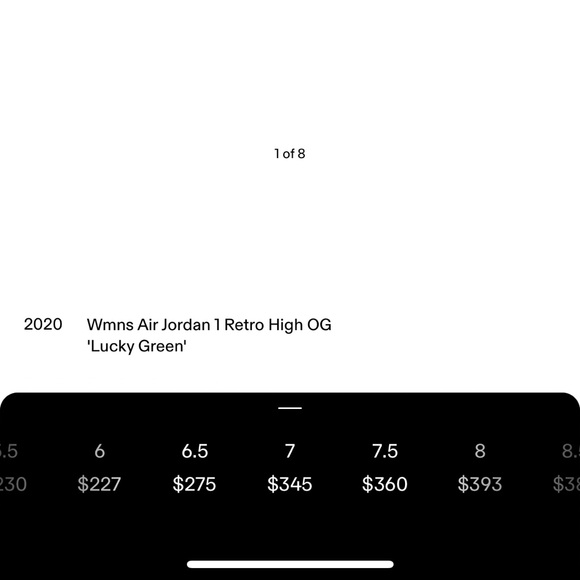 Nike air Jordan 1 retro high OG “lucky green” size 7 - Picture 2 of 7